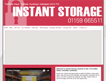 Tablet Screenshot of instantstorageltd.com